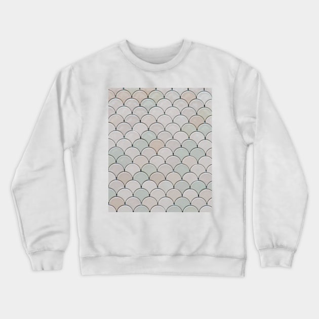 Pastel Scallop Pattern Crewneck Sweatshirt by ArTeaCupcake